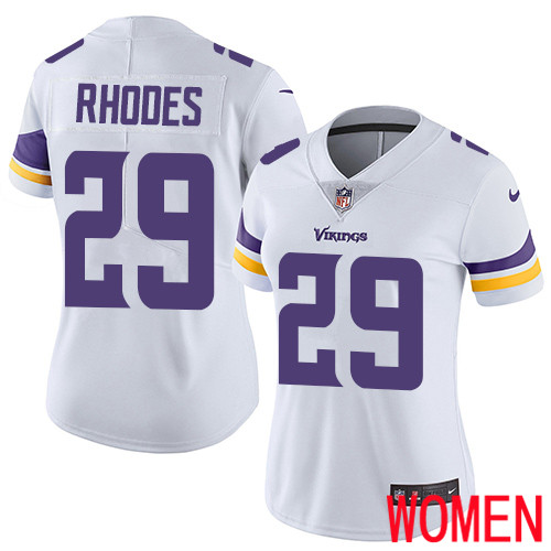 Minnesota Vikings 29 Limited Xavier Rhodes White Nike NFL Road Women Jersey Vapor Untouchable